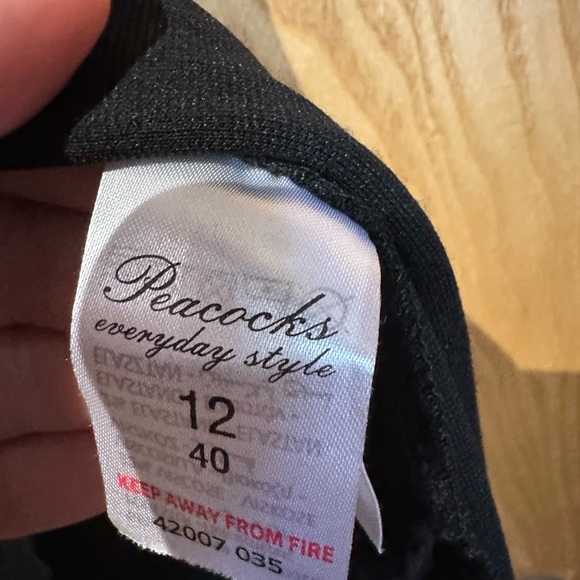 - Black ladies waist coat blazer peacocks used size 12 - Picture 6 of 7